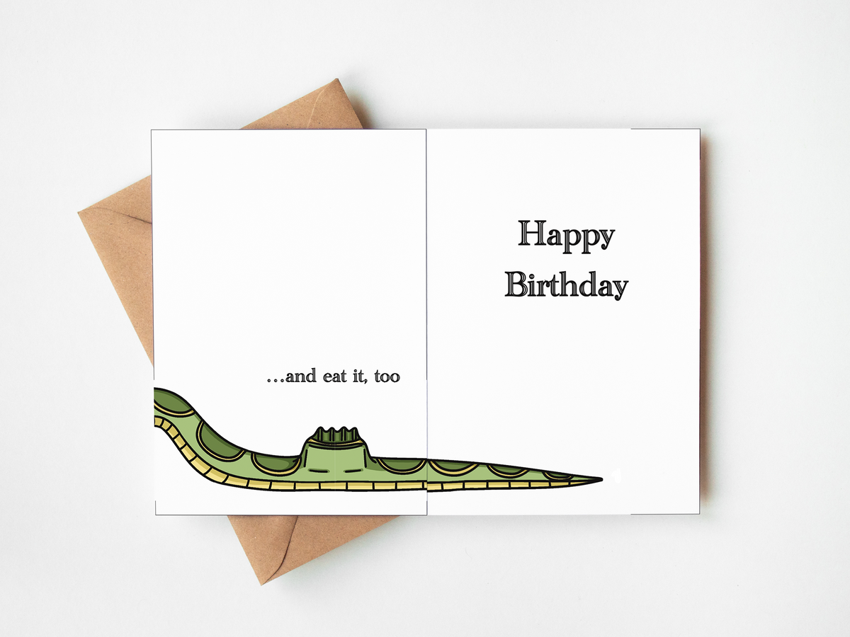 "Snake Cake" Birthday Card