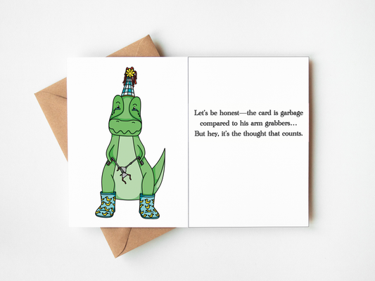 "Happy T-Rex" Birthday Card