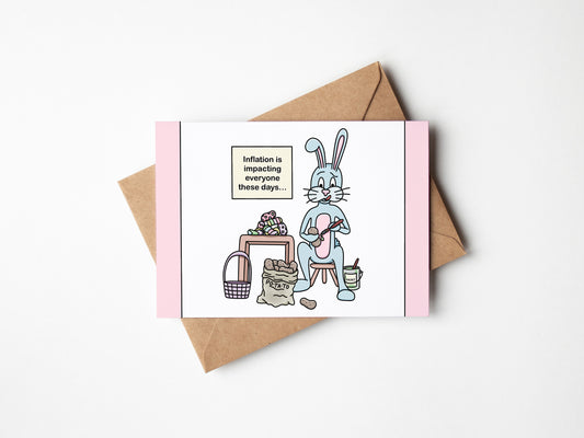 "Inflation Easter" Funny Easter Card - Easter Bunny