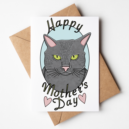 "Cat Mom" Mother's Day Card for Cat Moms