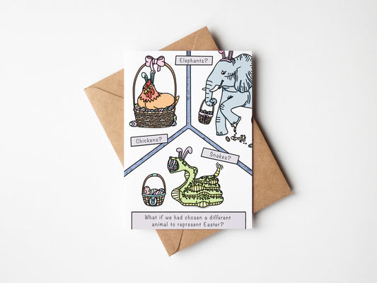 "Easter Animals" Funny Easter Card - Alternative Easter Bunnies