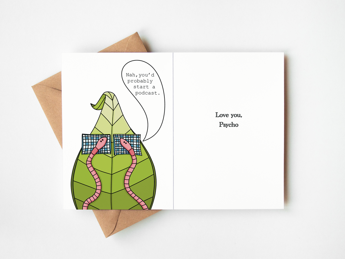 "Worm Podcast" Love & Friendship Card