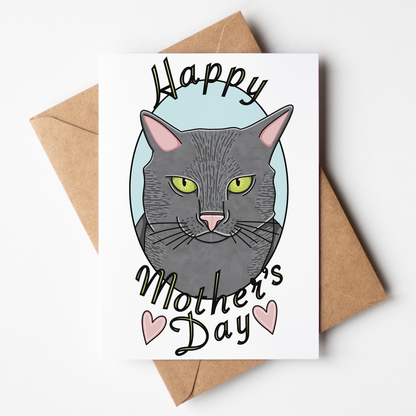 "Cat Mom" Mother's Day Card for Cat Moms
