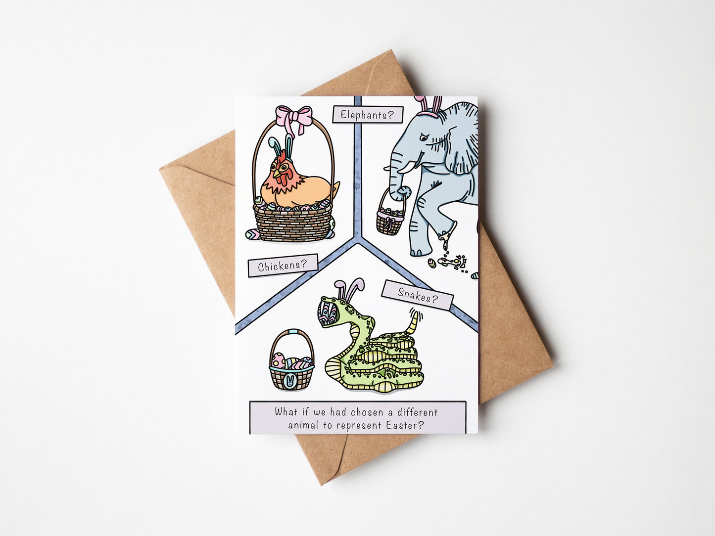 "Easter Animals" Funny Easter Card - Alternative Easter Bunnies